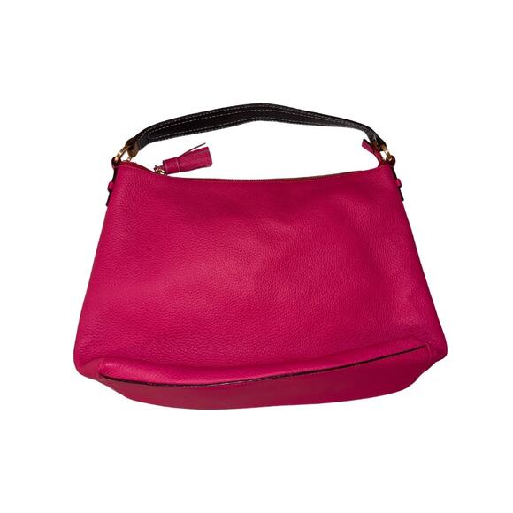 Boden Renee Shoulder Bag Bright Pink Soft Pebbled Leather Purse - Picture 1 of 5